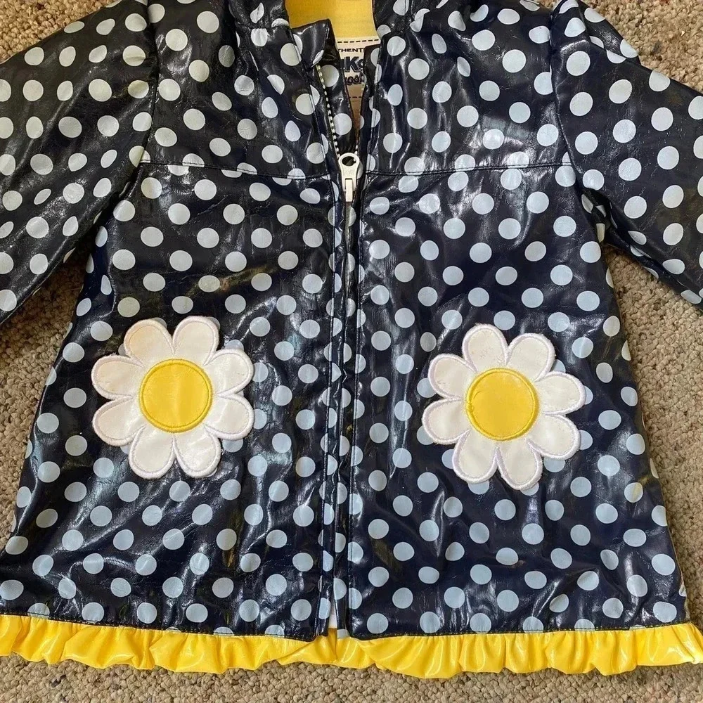 Oshkosh B'gosh Full Zip Poker Dots Sunflower Jacket/Coat Baby Girl Size 12M